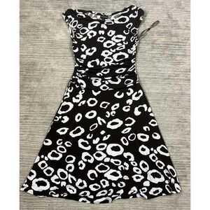 En Focus Studio Dress Womens 6 Brown Sleeveless Ruched‎ Knee Length Casual